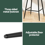 Artiss 4x Bar Stools Kitchen Dining Chair Counter Stool Tub Velvet Metal Green BA-K-1074-GNX4