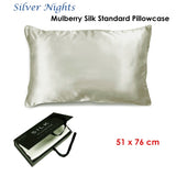 Ardor Mulberry Silk Standard Pillowcase Silver Nights V442-INT-PILLOWC-MULBERRYSILK-SILVER-ST