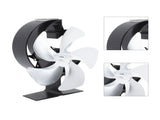 Wood Burner 5 Blades Ultra Quiet Air Circulation Heating Energy Saving Heat Powered Fireplace V1294-YM0706-3114230120313