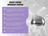 Silver Mirror Disco Ball Hanging DJ Party Decor V63-955211