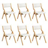 Levede 6x Dining Chairs Foldable PU Beige CH1099-2-BGX3