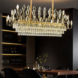 BAMDECOR C3347/OV Modern French Home Decor Luxury Crystal-leaf Chandelier LED Fashion Creativity V255-BAM-C3347-OVAL