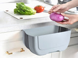 Hanging Folding Mini Trash Can for Kitchen Cabinet Door, Small Collapsible Garbage Bin Under V1369-AZ3-W-01918