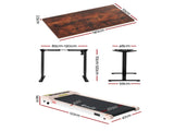 Artiss 360mm Treadmill Electric Walking Pad with 140cm Automatic Standing Desk SDTM-114G-BKRB-140-360PAD