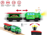 Wooden Train Accessories Battery Operated Locomotive Train, Remote Control Train for Track Set, V1192-AZ-W-15003