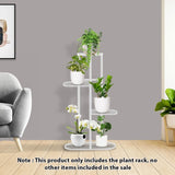 SOGA 4 Tier 5 Pots White Metal Plant Rack Flowerpot Storage Display Stand Holder Home Garden Decor FPOTH40