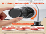 Commercial Meat Slicer, 240W Electric Deli Food Slicer with 250mm Carbon Steel Blade, Built-In V952-SYDRQPJ240WBNE2JB001V3