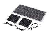 Solar Powered Dual Fan Kit 16W Monocrystalline Solar Panel with Aluminum Frame Solar Exhaust Fan for V1294-YM0901-3111250057811