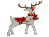 Christabelle 80cm White Reindeer Christmas Light Up Display Animated LED Lights Indoor Xmas Fes 112_NK200