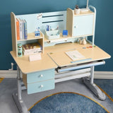 Height Adjustable Children Kids Ergonomic Study Desk Chair Set 120cm Blue Pink AU V255-020-508BLUE