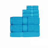 Kingtex 550gsm Cotton 7 Pce Bath Sheet Set Aqua V442-KIT-TOWEL-7PSHEET-AQUA