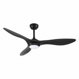 Devanti 52'' Ceiling Fan DC Motor w/Light w/Remote - Black CF-B-52-310B-BK