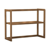 Adjustable Desktop Shelf Double Layer - Household Storage Desk Bookshelf - Counterto Display Shelf V1369-AZ3-W-11118