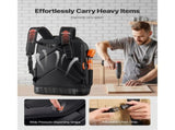 Tool Backpack, 65 Pockets, Heavy-duty Tools Storage Organizer Work Bags with Laptop Compartment & V952-GJBB1416INCH5R4Z0001V0