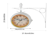 Retro Wall Clocks Double side Living Room Mute Metal Home Decoration V1294-YM0901-JY31433