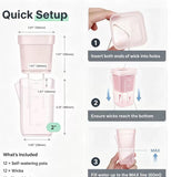 Semi-Transparent Pink Square Self-Watering Propagation Pot for Desktop Succulents, Seedlings, and V1341-ZY-J99X4UDS-H-12PCS