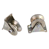 2pcs 2" V Type Wheel Track Rail W/ Bracket Sliding Gate Roller Steel V1294-YM0722-JYA03049