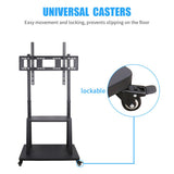 Rolling TV Stand 32-100 w/ Adjustable Mount & 2-Tier Shelf V178-66764