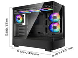 Mid-Tower ATX PC Gaming Case Computer Case with 6 x 120 mm PWM ARGB Fans V952-DNJXZT120MMAIKYPY001V9
