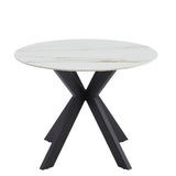 Tracey Round Marble Stone Dining Table V195-TRACEY-GOLD