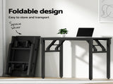 Artiss Computer Desk Foldable Balck 80CM MET-DESK-FD-80-BK