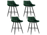 Artiss 4x Bar Stools Velvet Chairs Green BA-K-0222-GRX4
