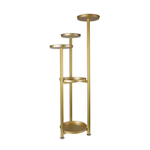 Levede Plant Stand Outdoor Indoor Flower Gold Medium UM1189-M-GD
