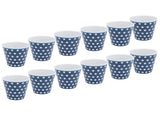 12Pcs Milk Cup AntiScalding Melamine BlueDots Pattern Drinkware Kit for Home Restaurant V1294-YM0901-3118210153111