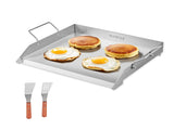 Stainless Steel Griddle, 18x16 inch Universal Flat Top Rectangular Plate, Gas Grill Griddle for BBQ V952-DCJPBXG1816I6OP2EV0