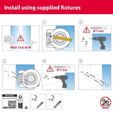Double Line 30m Outdoor Retractable Washing Line V1366-AZ2-W-24289
