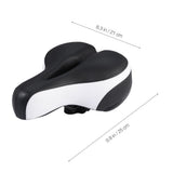 White Thick Gel Mountain Bike Saddle with Central Airflow and Reflective Back V1192-AZ-W-27215
