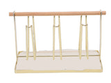 Cup Drying Rack 6 Hooks Non Slip Metal Cup Bottle Holder with Drain Tray for Kitchen V1294-YM0901-3118250163111