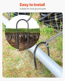 VEVOR 304.8 mm 8 Pack Rebar Stakes Heavy Duty U Shape Galvanized Ground Anchors V952-LWDD123INCHUOEQV8001V0