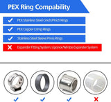10pcs PEX Ball Valves, 3/4" PEX Brass Full Port Shut Off Ball Valve, Full Port Shut-off Ball Valve, V1258-DP02-WO-781