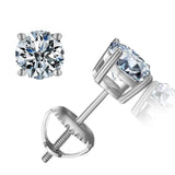 Hip Hop Earrings Men'S Earrings Large Cubic Zirconia Earrings S925 Silver - Gold - Size 1 V1106-DSZ-001-001-GLD-1