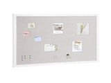 48"x36" White Cork Board with Linen Surface Stylish Wall-Mounted Bulletin Board for Home, School, V952-RMB48X36WBSMBDAIDV0