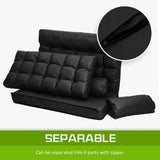 Lounge Couch Sofa Bed Double Seat Leather GEMINI BLACK V274-FT-LS0713-BK