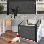 Retractable 1.5M Doorways Hallways Stairs Baby Gate Dog Pet Gate Indoor Outdoor Safety Gates V324-HO-GATEBK15M