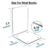 Non-Slips, Acrylic Book Ends for Shelves Clear Decoratives Non-Skid Heavy Duty V1189-LWWAL-20260401-06235