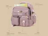 Light Purple Large Capacity Waterproof Student Backpack - Fits 15-Inch Laptop, Multi-Pocket Travel V888-ELOSUNG32498