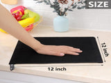 Homaxy 100% Cotton Waffle Weave Kitchen Dish Cloths, 12x12 Inches, 6-Pack, Black Kitchen Towels and V1258-DP02-F-157