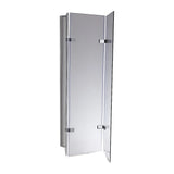 3 Fold Chrome Folding Bath Shower Screen Door Panel 1300mm x 1400mm V63-831501