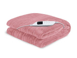 Laura Hill Electric Heated Blanket Throw Soft Coral Fleece w/ 9 Heat Settings - Pink THRG-KH-PK