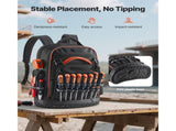 Tool Backpack, 64 Pockets, Heavy-duty Tools Storage Organizer Work Bags with Laptop Compartment & V952-GJBB1416INCHEILMT001V0