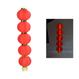 10in 5 Strings LED Solar Lantern Outdoor Waterproof Chinese Decorative Cloth Lantern Lamp V1294-YM0714-3119210324011