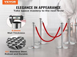Stanchion Post with Velvet Rope, 4-Pack Crowd Control Stanchion with 2PCS 5FT Red Velvet Ropes, V952-QTGLZYSBXGKTJCGM7V0