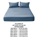 Deep Pocket Bed Sheet Queen Fitted Sheet - Soft Cotton Bed Sheet with 11" Deep Pocket, Solid Color V1366-AZ2-W-20577