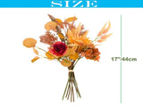 2pcs Boho Style Artificial Flower Bouquets,17 Inch Bohemian Style Fall Flower Wedding Bouquets for V1192-AZ-W-11319