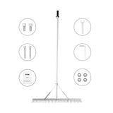 Landscape Rake, 915mm Head Aluminum Landscape Rake, Lake Weed Rake with 1915mm Long Handle, for V952-ZCLQPLHJ36INUFPURV0