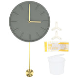 Modern Wall Clock Hanging Round Clock with Large Pendulum for Kitchen Coffee Shop Bar V1294-YM0901-3115210121711
